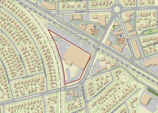 Map location for the proposed Cumberland Crossing development